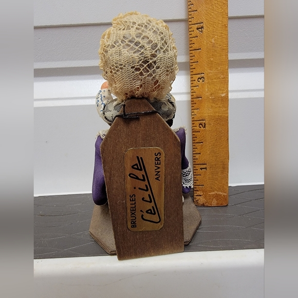 Vtg Cecile Bruxelles Passage Du Nord Handmade Old Woman Doll, Rare Collectible - Picture 2 of 5
